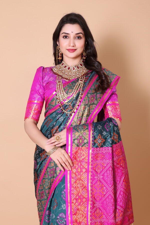 Patola Silk Saree with Zari Woven Work
