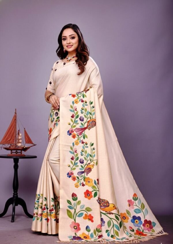 Latest Collection Digital Printed Saree - Elegant Floral Design